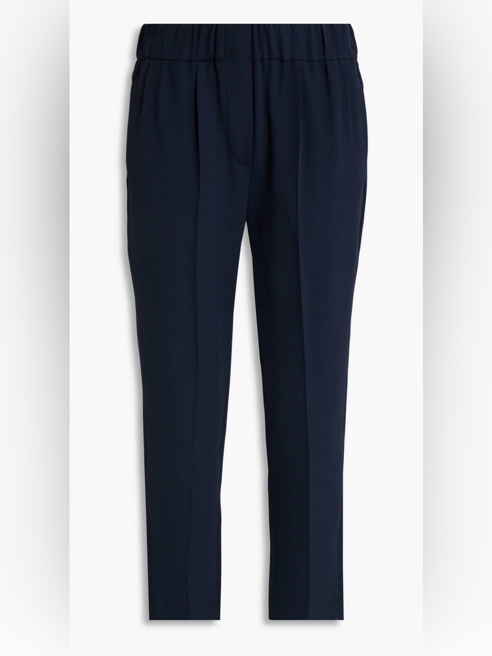 NWOT BRUNELLO CUCINELLI
Navy Crepe Tapered Pants Sz 32/0
